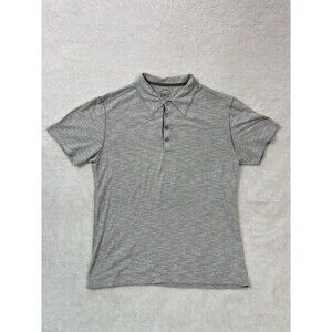 BKE Polo Shirt Mens Slim Fit XL Heather Gray Short Sleeve Casual Cowboy STAIN